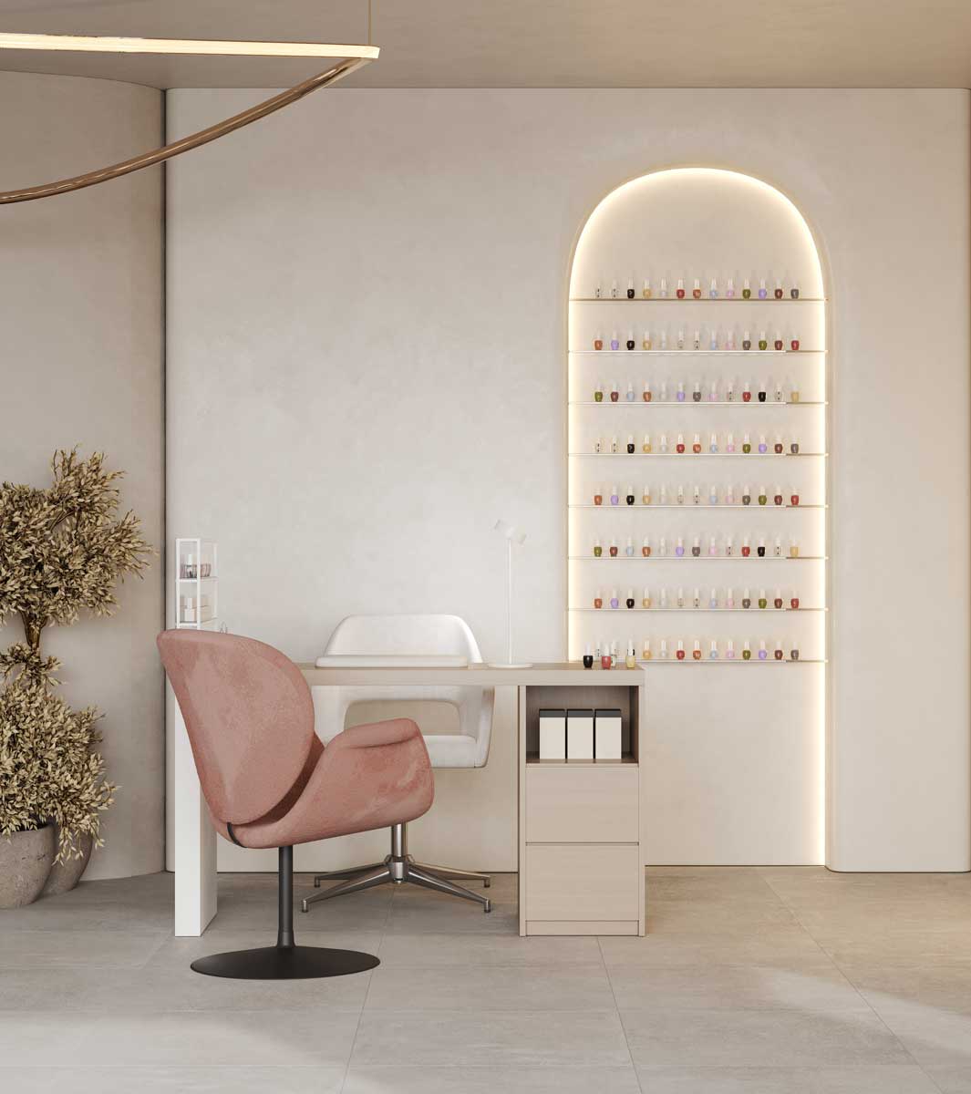 Nehtové studio v budově Qubix